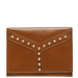 Saint Laurent Studs Leather Card Case